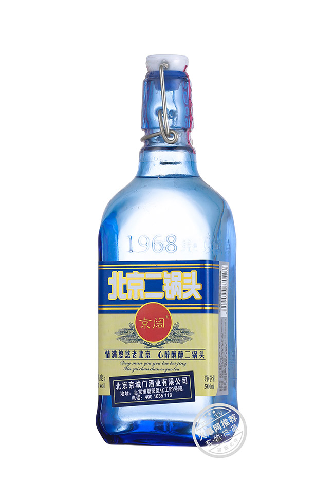 京闊北京二鍋頭酒方瓶 清香型白酒【42° 500ml】